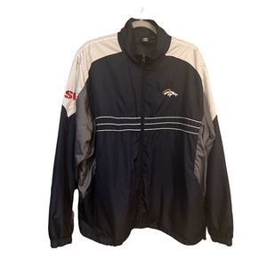 NFL Denver Broncos Jacket Windbreaker Full Zip Size XL